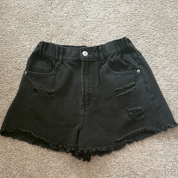 Love Tree High Waisted Black Shorts - Picture 1 of 3